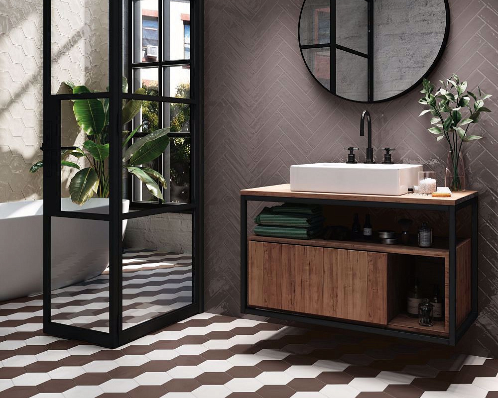 HEX BROWN MATT 15x17,3